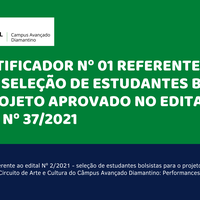 Edital retificador Nº 01 referente ao edital Nº 2/2021 