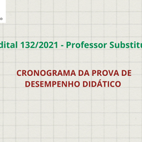 Cronograma da prova de desempenho didático